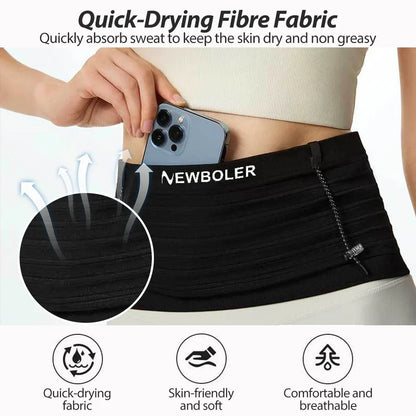 Elastic Running Waist Bag and Race Number Belt