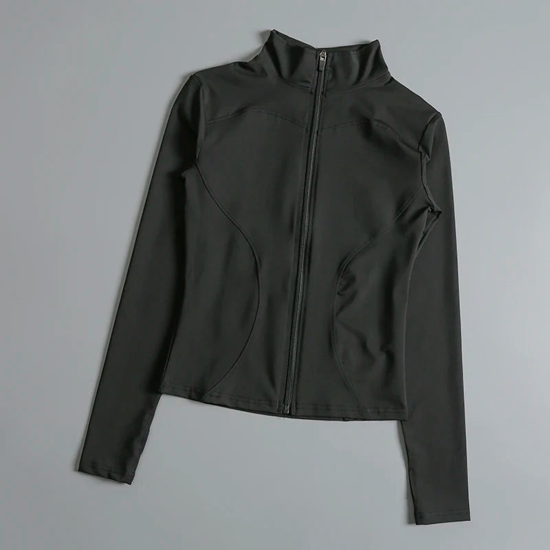 Women's Zip Long Sleeve Yoga Sports Jacket
