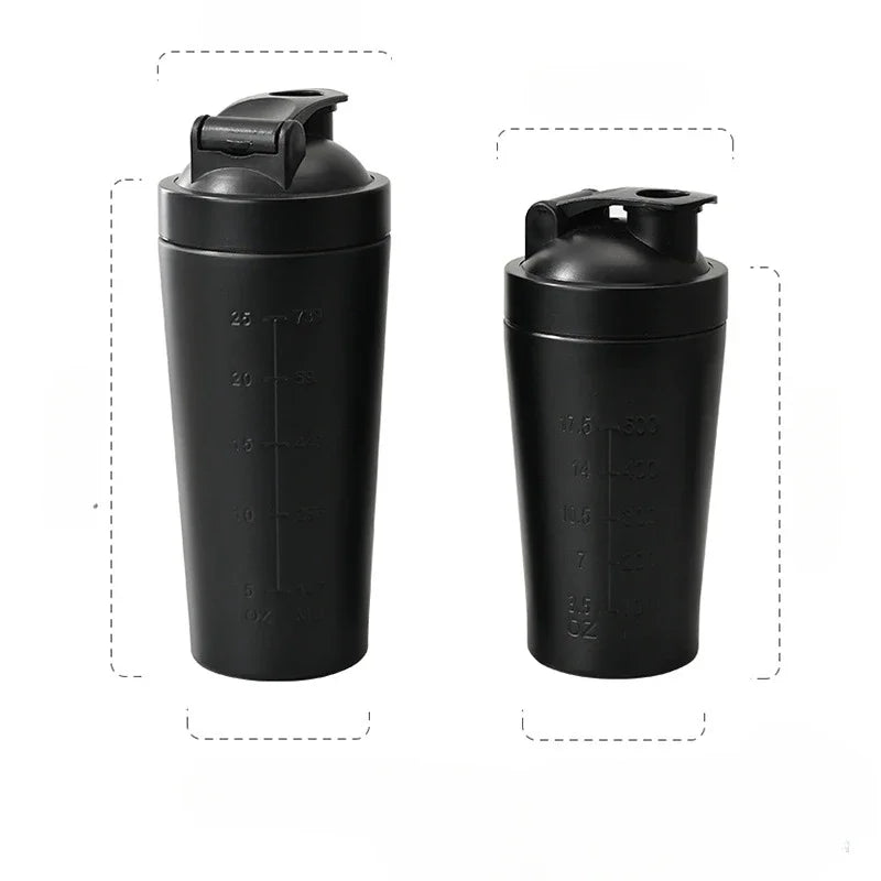 500ml or 750ml Stainless Steel Protein Shaker Bottle