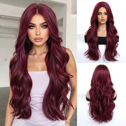 Women's Long Silver White Curly Synthetic Wig