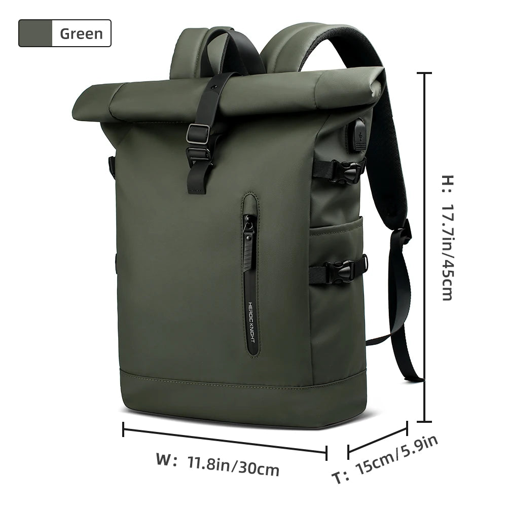 HK Expandable Waterproof Laptop Travel Backpack with USB Port
