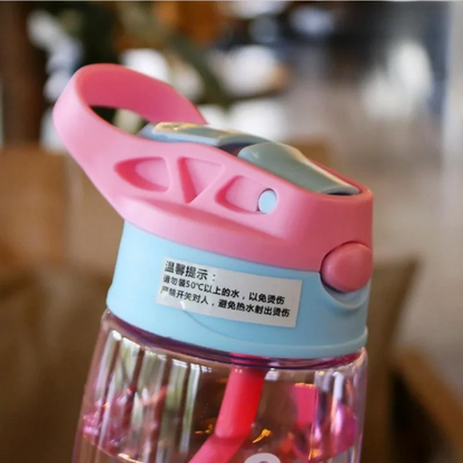 Kids Water Bottle with Straw and Handle