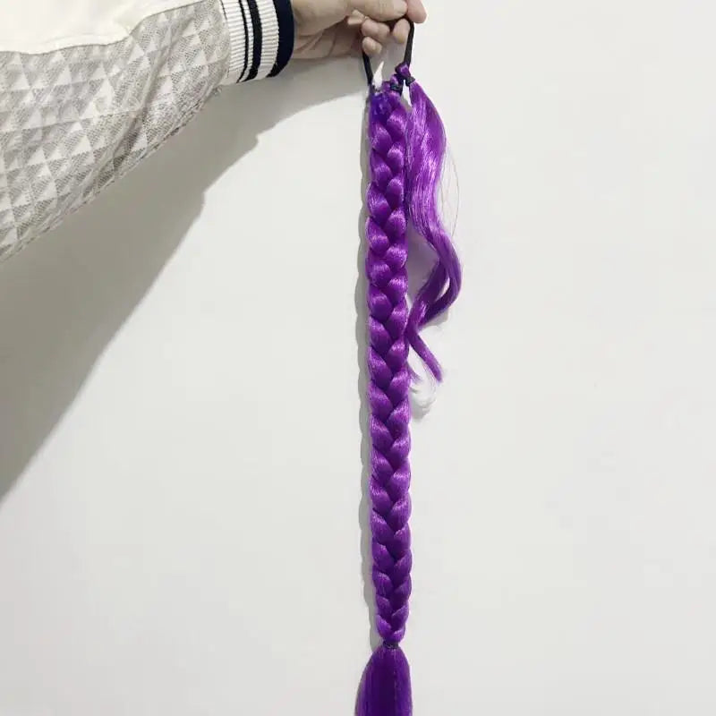 26 Inch Purple Braided Cosplay Wig