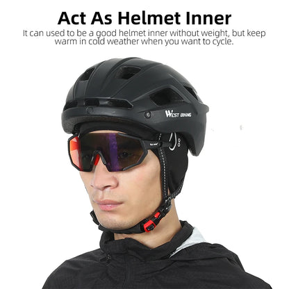 WEST BIKING Men's Windproof Thermal Fleece Cycling Cap