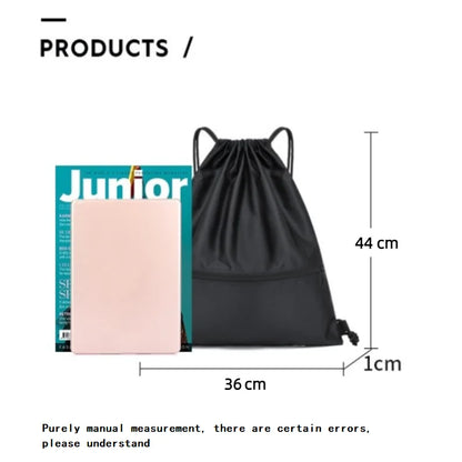 Unisex Lightweight Drawstring Sports Backpack with Zipper