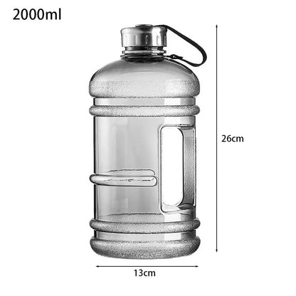 2L Large Capacity PETG Sports Water Bottle with Handle