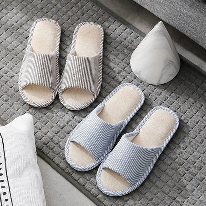 Linen House Slippers for Men & Women Indoor Outdoor Casual Shoes
