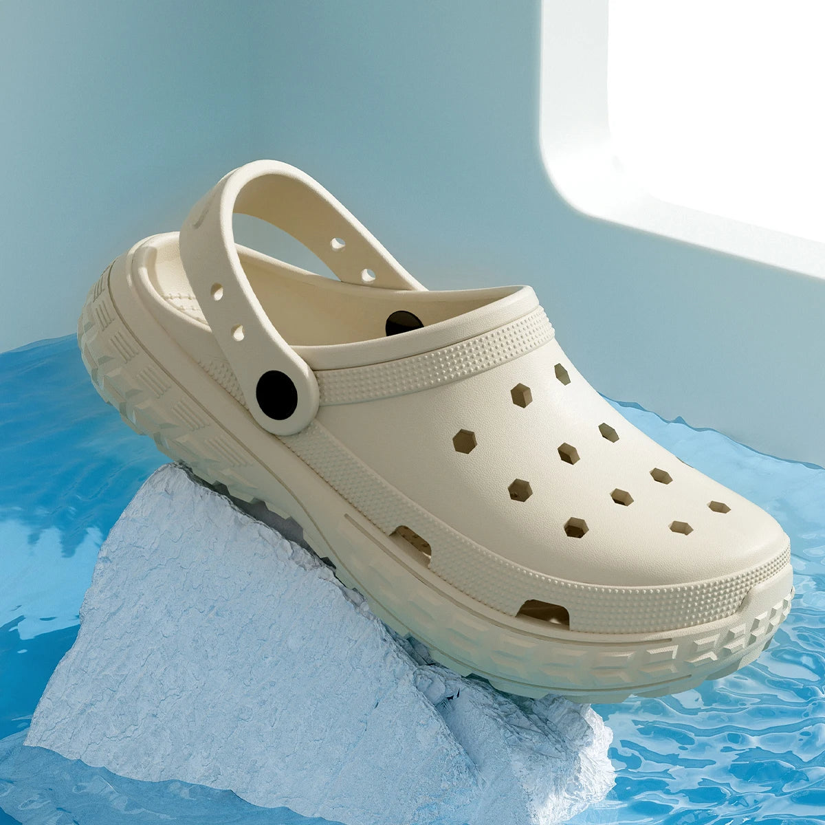 Unisex Closed Toe EVA Beach Sandals Thick Sole Non Slip Summer Shoes