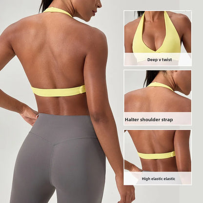 Women's Criss Cross Back Padded Yoga Sports Bra