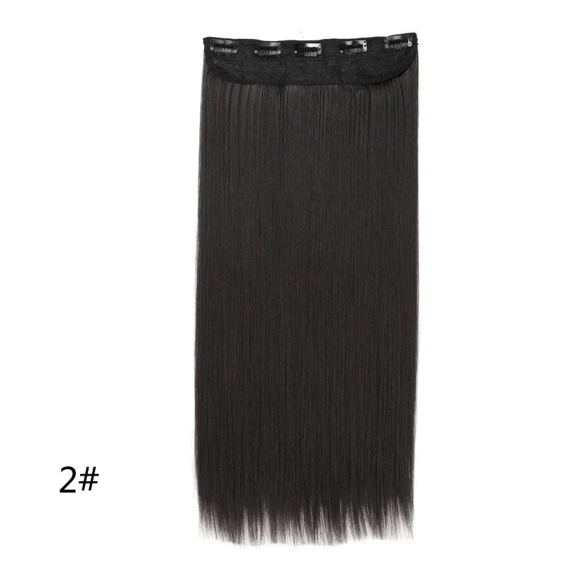 Women's 24 Inch 5 Clip Straight Synthetic Hair Extension