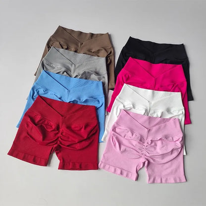 Women's High Waist V Shape Butt Lift Yoga Shorts