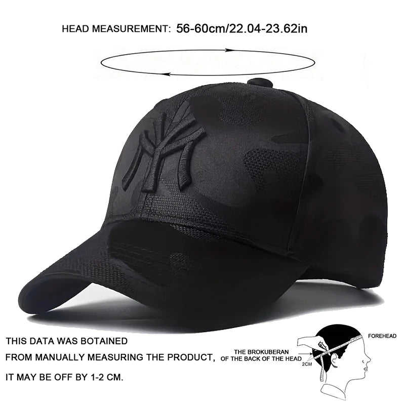 Adjustable Camouflage Letter Embroidered Baseball Cap