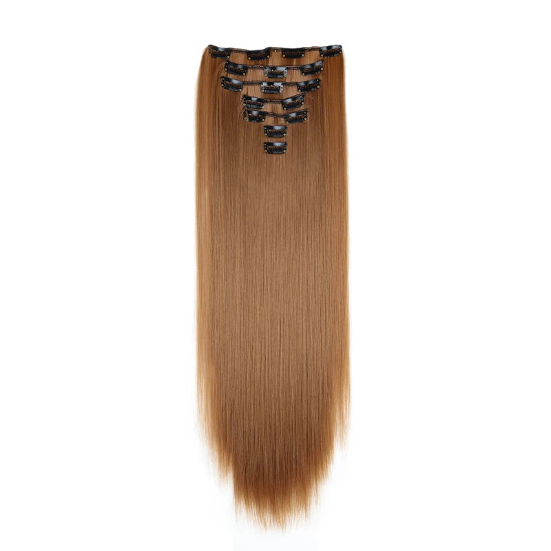WIGSIN 24 Inch 7 Piece Straight Clip In Hair Extensions