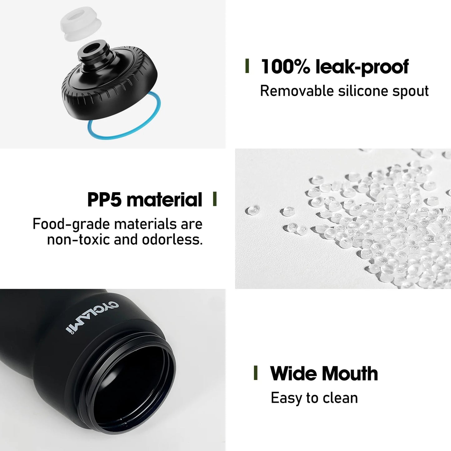 CYCLAMI 650ml or 750ml Leak Proof Cycling Water Bottle