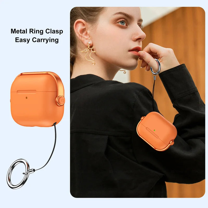Shockproof AirPods Pro 3 and AirPods 4 Case with Lock and Cleaner Kit