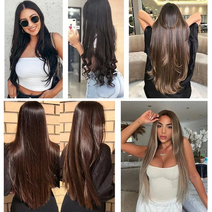 Women's 24 Inch 5 Clip Straight Synthetic Hair Extension