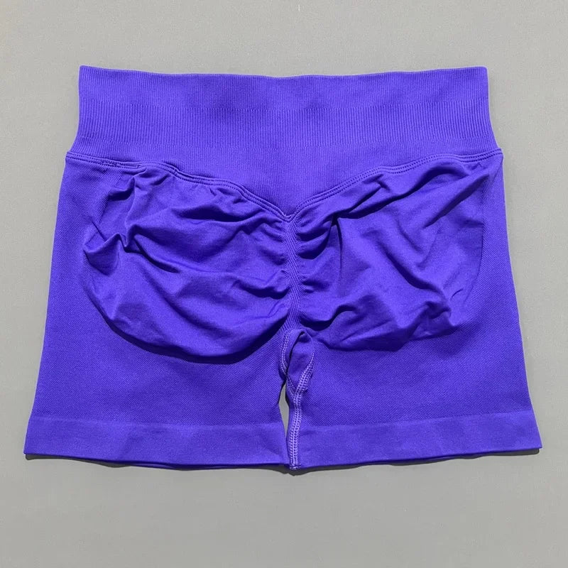 Women Fitness Workout Shorts Yoga High Waist Lift Butt Fitness Shorts Gym Running Sportswear Women Push Up Gym Leggings