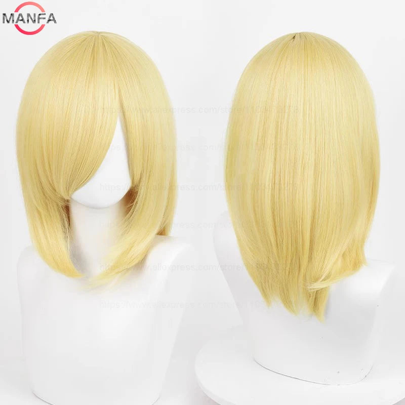 40cm Heat Resistant Anime Cosplay Wig with Bangs