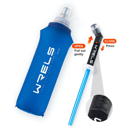 WRELS BPA Free Collapsible TPU Soft Flask Water Bottle