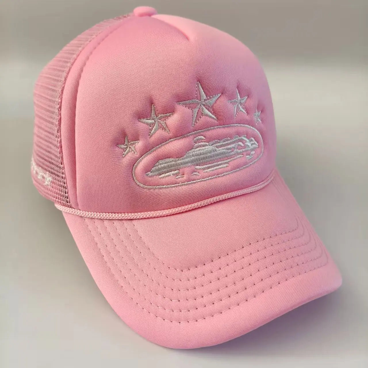 Unisex Five Star Embroidered Cotton Mesh Baseball Cap