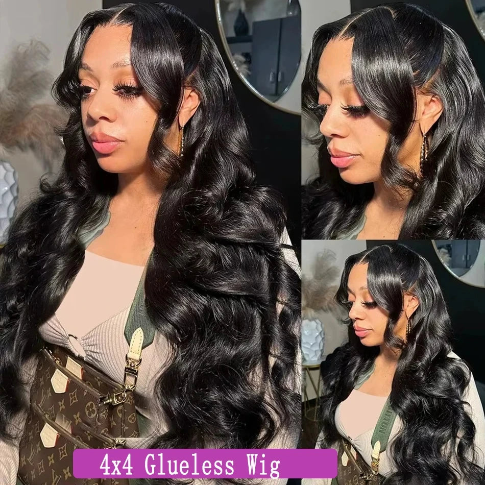 Women's Body Wave Glueless Brazilian Human Hair Closure Wig