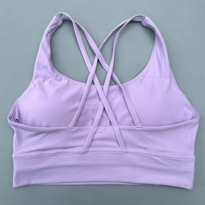 Women's Cross Back Padded High Support Sports Bra