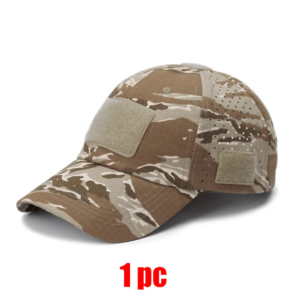 1 or 2 Pack Men's Camouflage Outdoor Baseball Caps