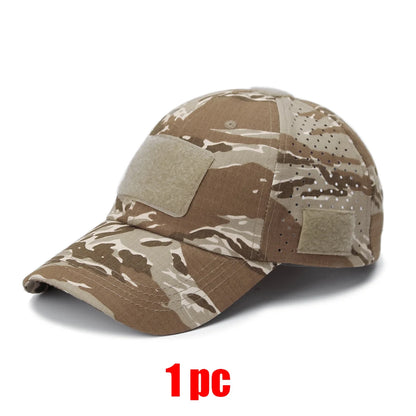 1 or 2 Pack Men's Camouflage Outdoor Baseball Caps