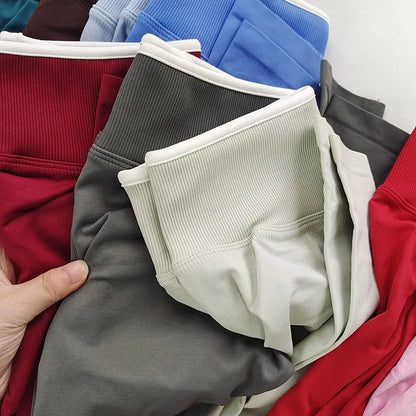 Women's High Waist Seamless Colorblock Butt Lift Leggings