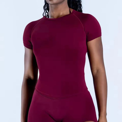 Women's Lightweight Short Sleeve Yoga Crop Top