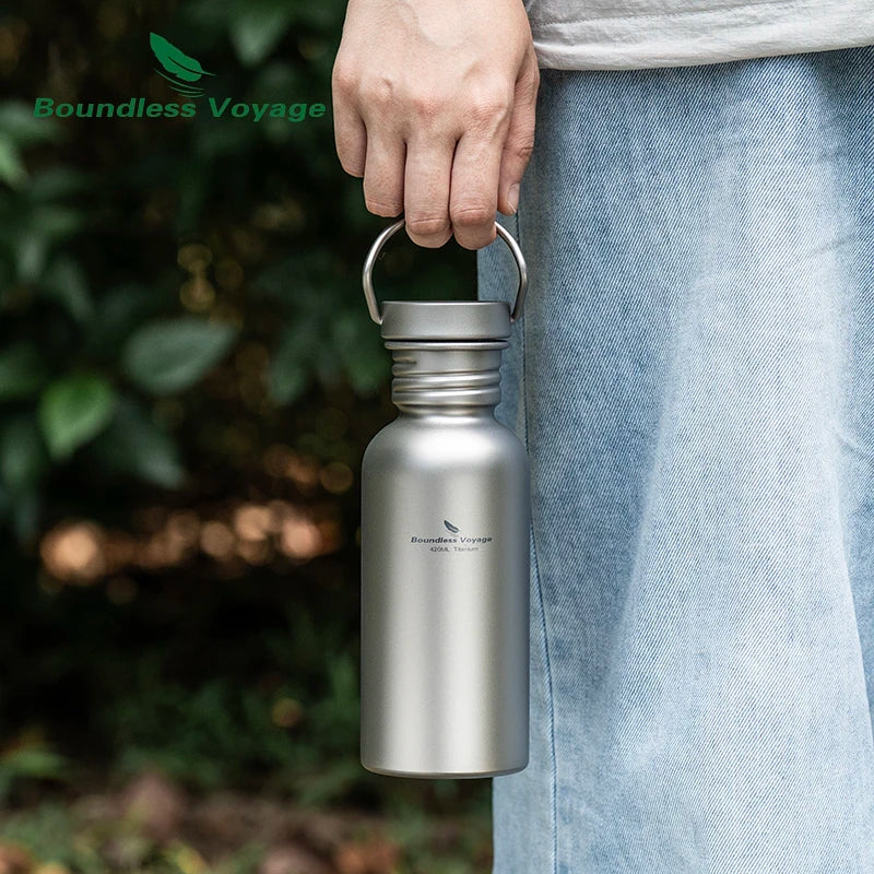 Boundless Voyage Wide Mouth Titanium Sports Water Bottle