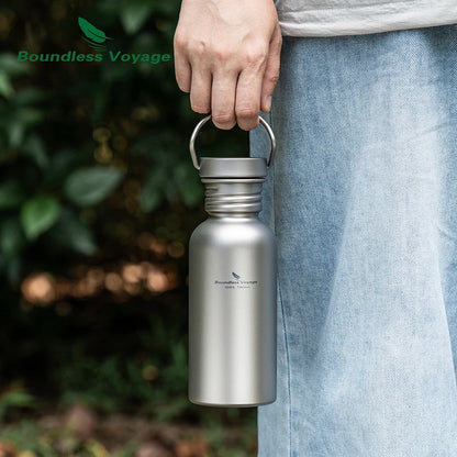 Boundless Voyage Wide Mouth Titanium Sports Water Bottle