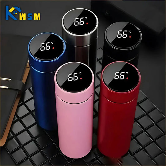 500ml Stainless Steel Temperature Display Thermos Bottle