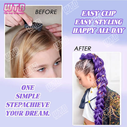 26 Inch Purple Braided Ponytail Hair Extension