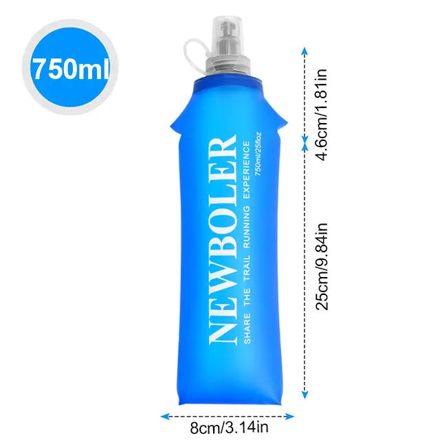 150ml to 750ml Collapsible Silicone Sports Water Bottle