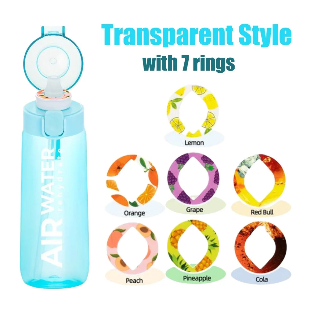 750ml Sports Water Bottle with 7 Fruit Flavor Pods