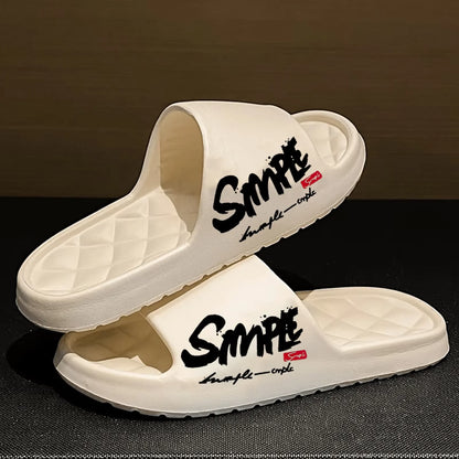 Men’s Waterproof Non Slip Perforated Bathroom Slippers Four Season Casual Shoes