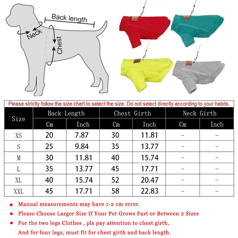 Warm Solid Color Dog Hoodie for Small Dogs & Cats Winter Pet Clothes
