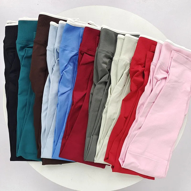 Women's High Waist Seamless Colorblock Butt Lift Leggings