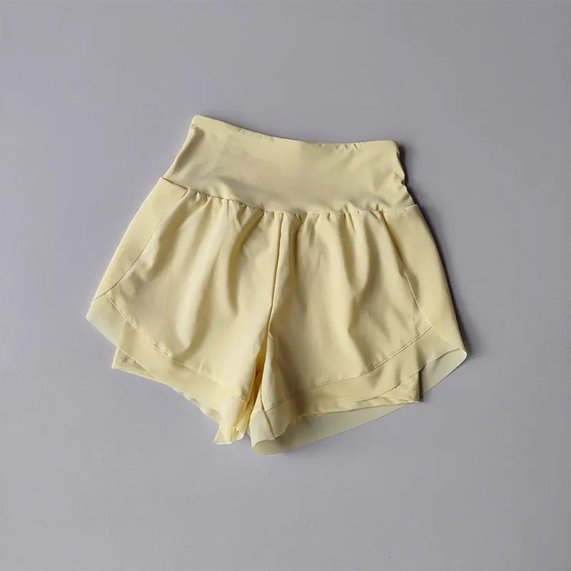 Women's High Waist 2 in 1 Quick Dry Running Shorts
