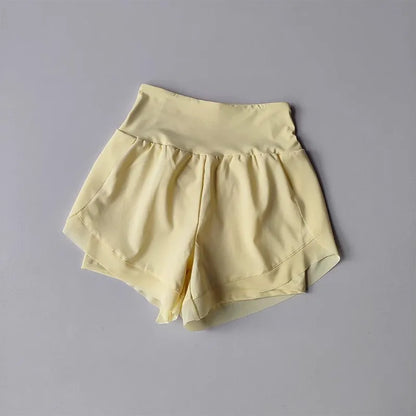 Women's High Waist 2 in 1 Quick Dry Running Shorts
