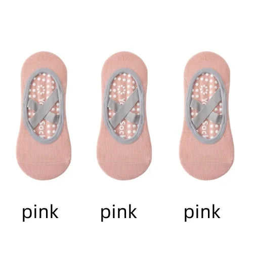 1 or 3 Pairs Women's Anti Slip Yoga Pilates Socks