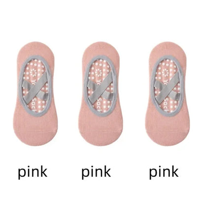 1 or 3 Pairs Women's Anti Slip Yoga Pilates Socks