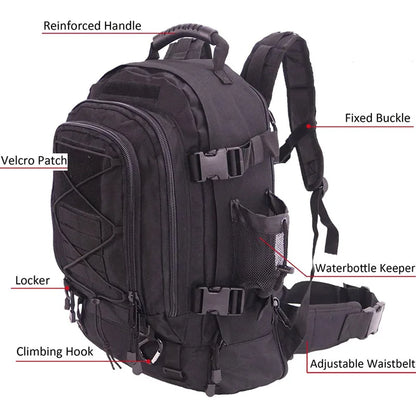 60L MOLLE Military Tactical Hiking Backpack