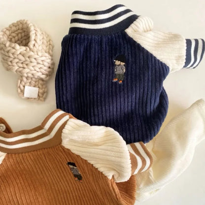 Cute Embroidered Baseball Jacket for Small & Medium Dogs & Cats