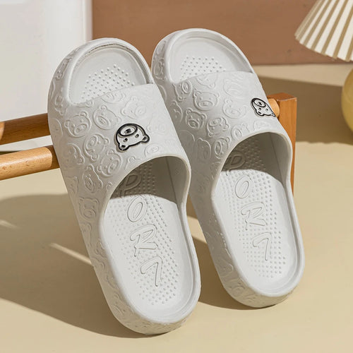 Unisex Bear Print Non Slip Quick Dry Slide Sandals