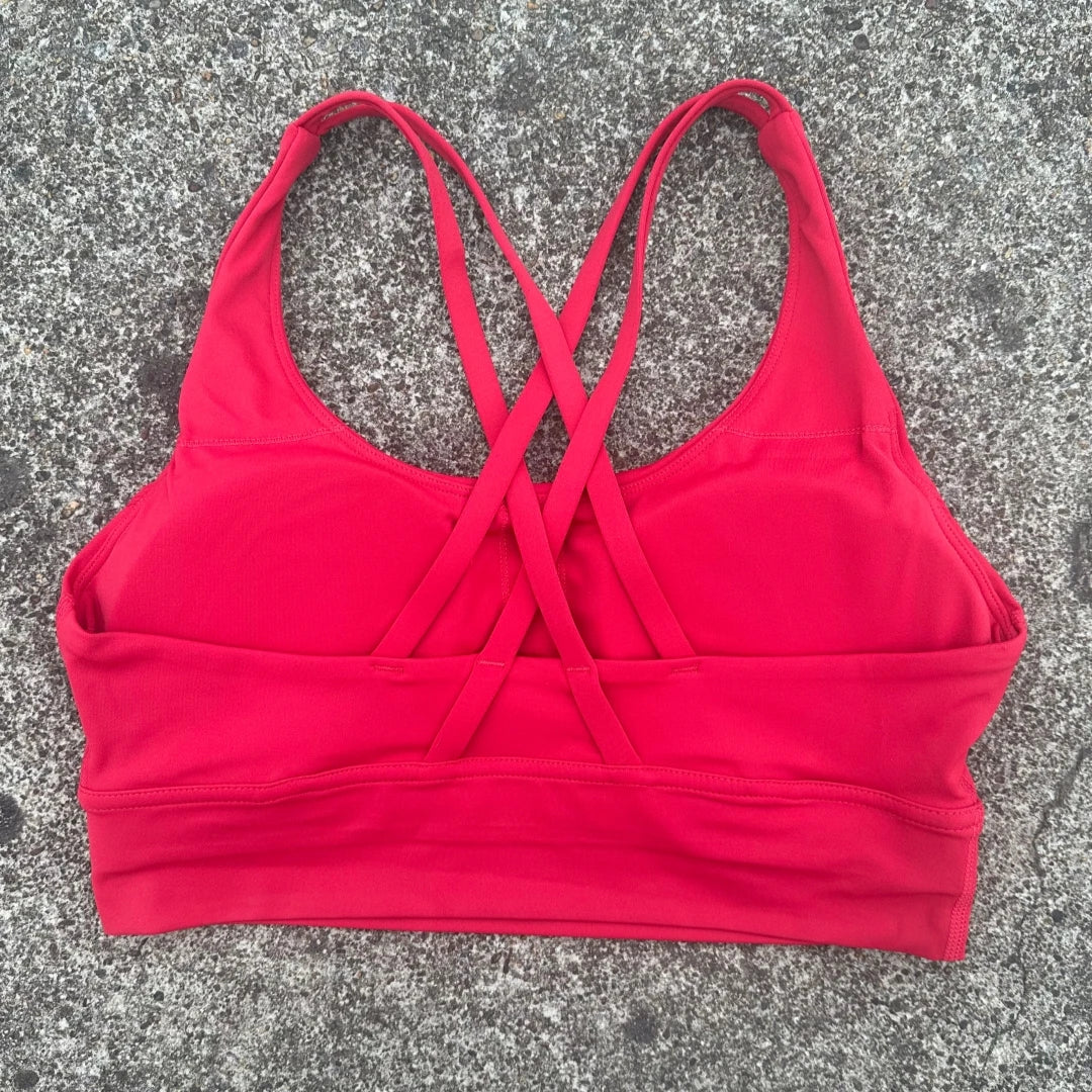 Women's Cross Back Padded High Support Sports Bra