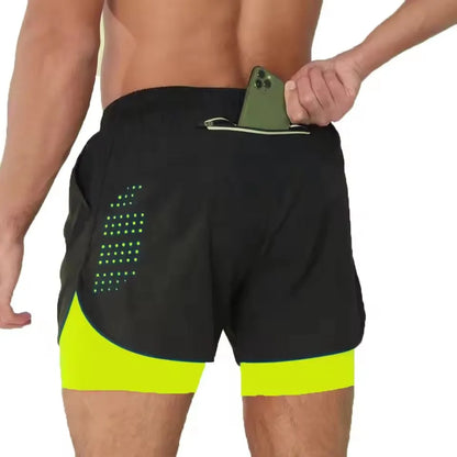 Men's Quick Dry 2 in 1 Running Shorts