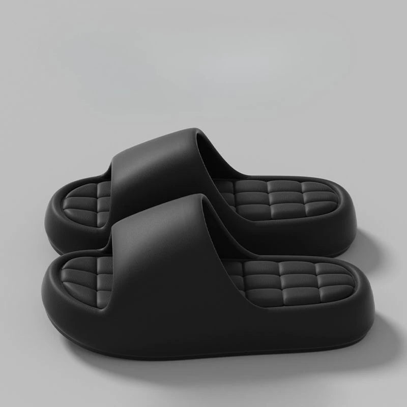 Unisex Cloud Cushion EVA Slides Thick Sole Non Slip Bathroom Slippers