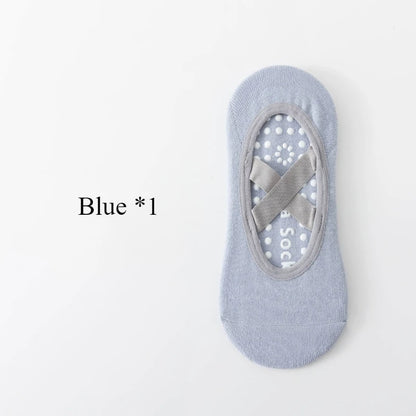 1 or 3 Pairs Women's Anti Slip Yoga Pilates Socks